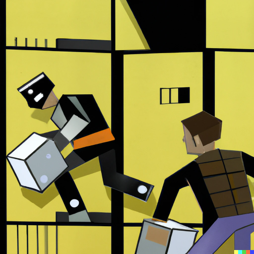 Thief stealing a secret